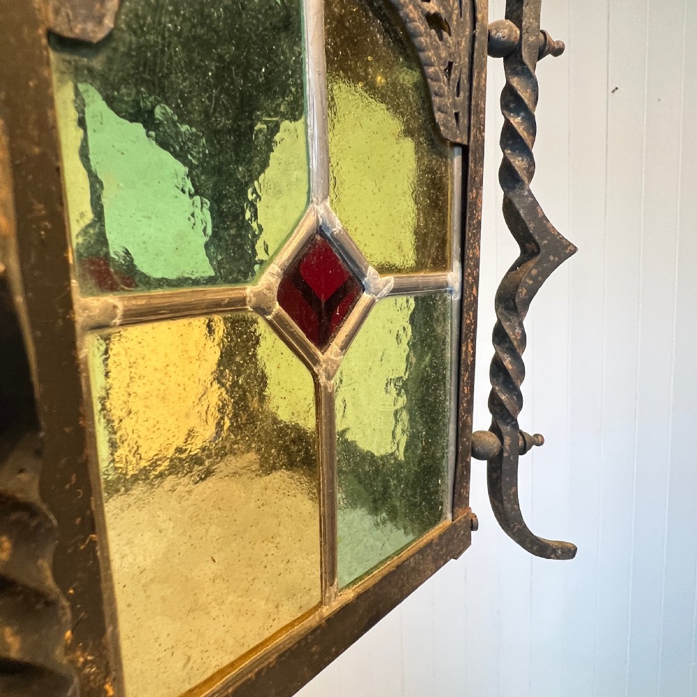 A Stained Glass Hall or Porch Lantern View VII