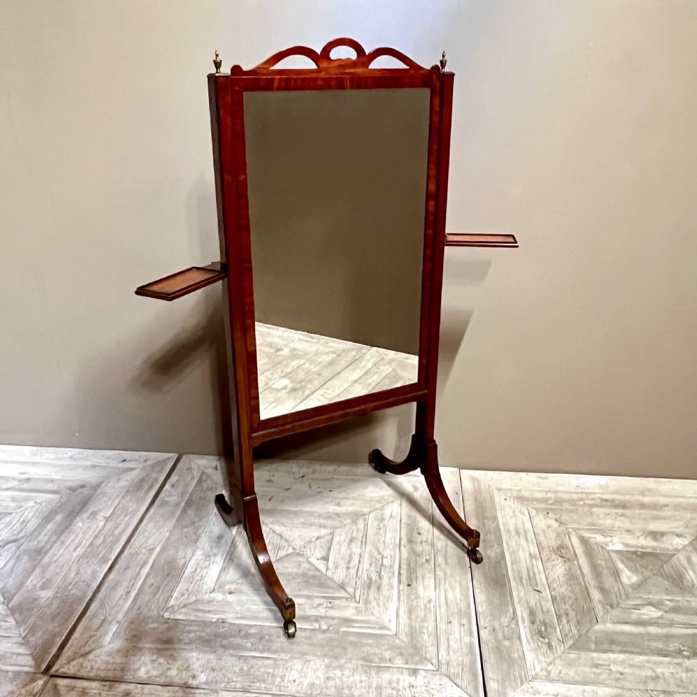 C19th Mahogany Adjustable Cheval Mirror
