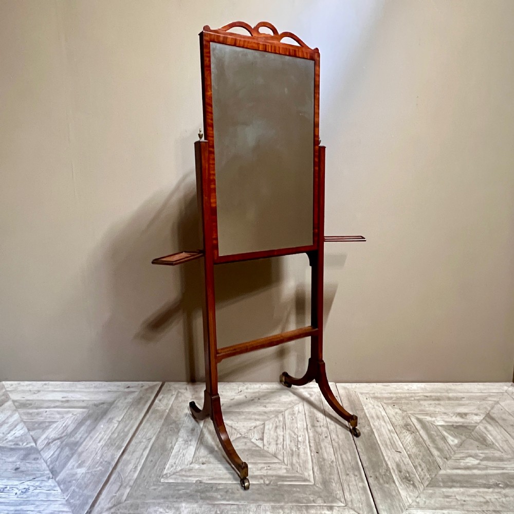 C19th Mahogany Adjustable Cheval Mirror View II