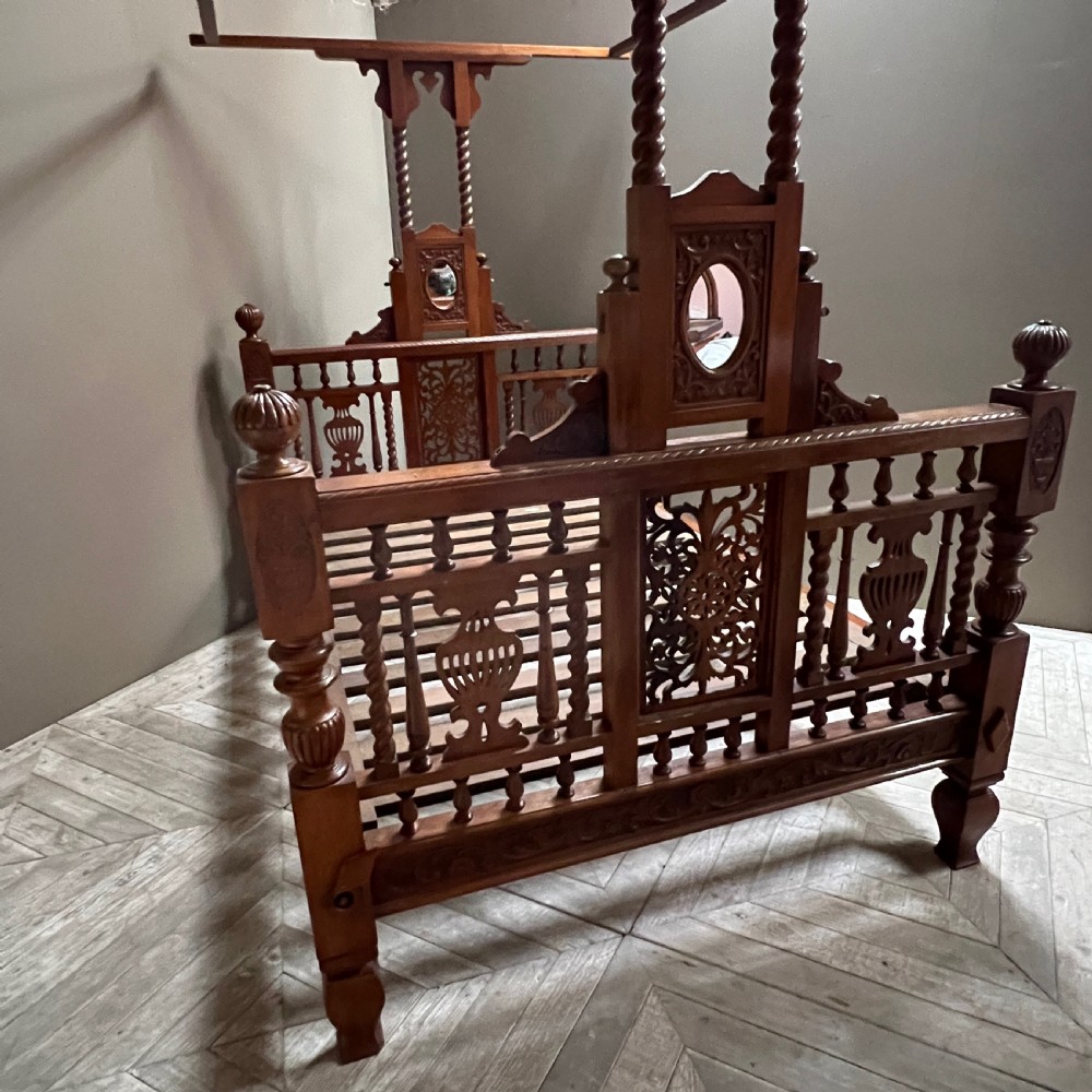Grand Colonial Teak Tester Bed View IV