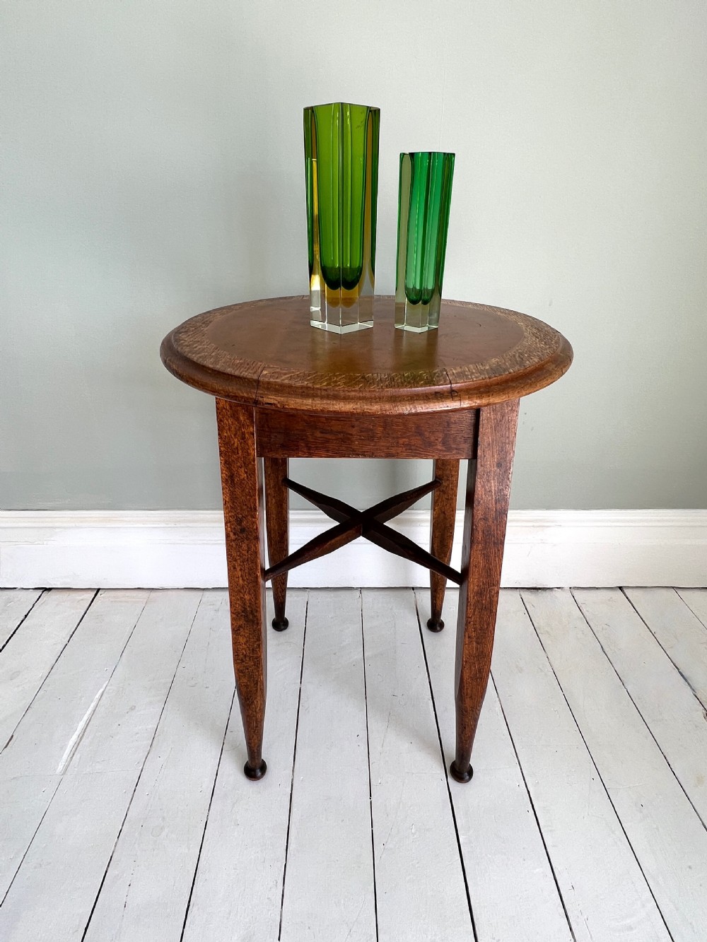 Pair of Early C20th Oak Lamp or Display Tables View VIII