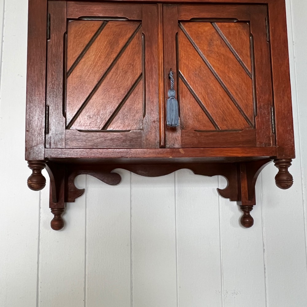 Oak Bathroom or Hall Cabinet Circa 1900 View VII