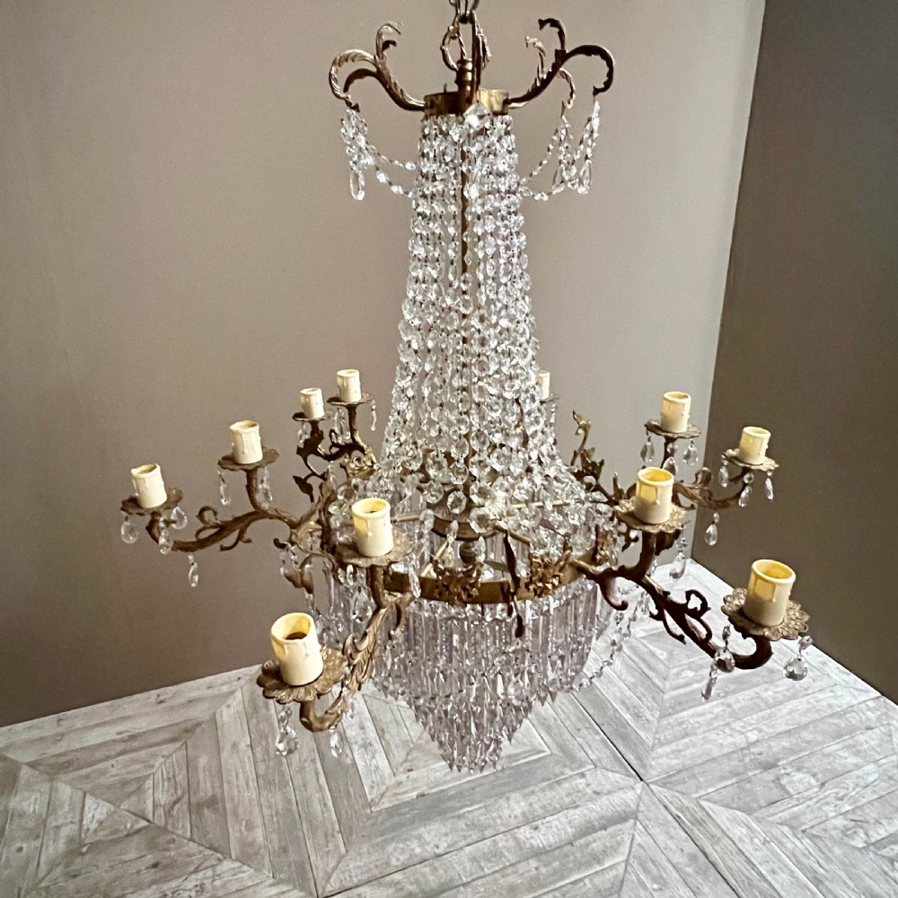 Empire Style Tent and Bag Crystal Chandelier View II