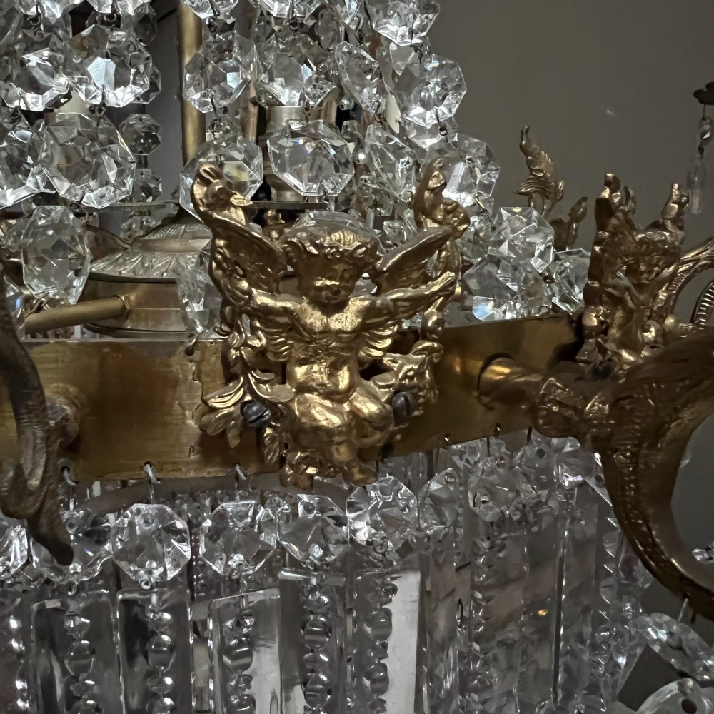 Empire Style Tent and Bag Crystal Chandelier View V