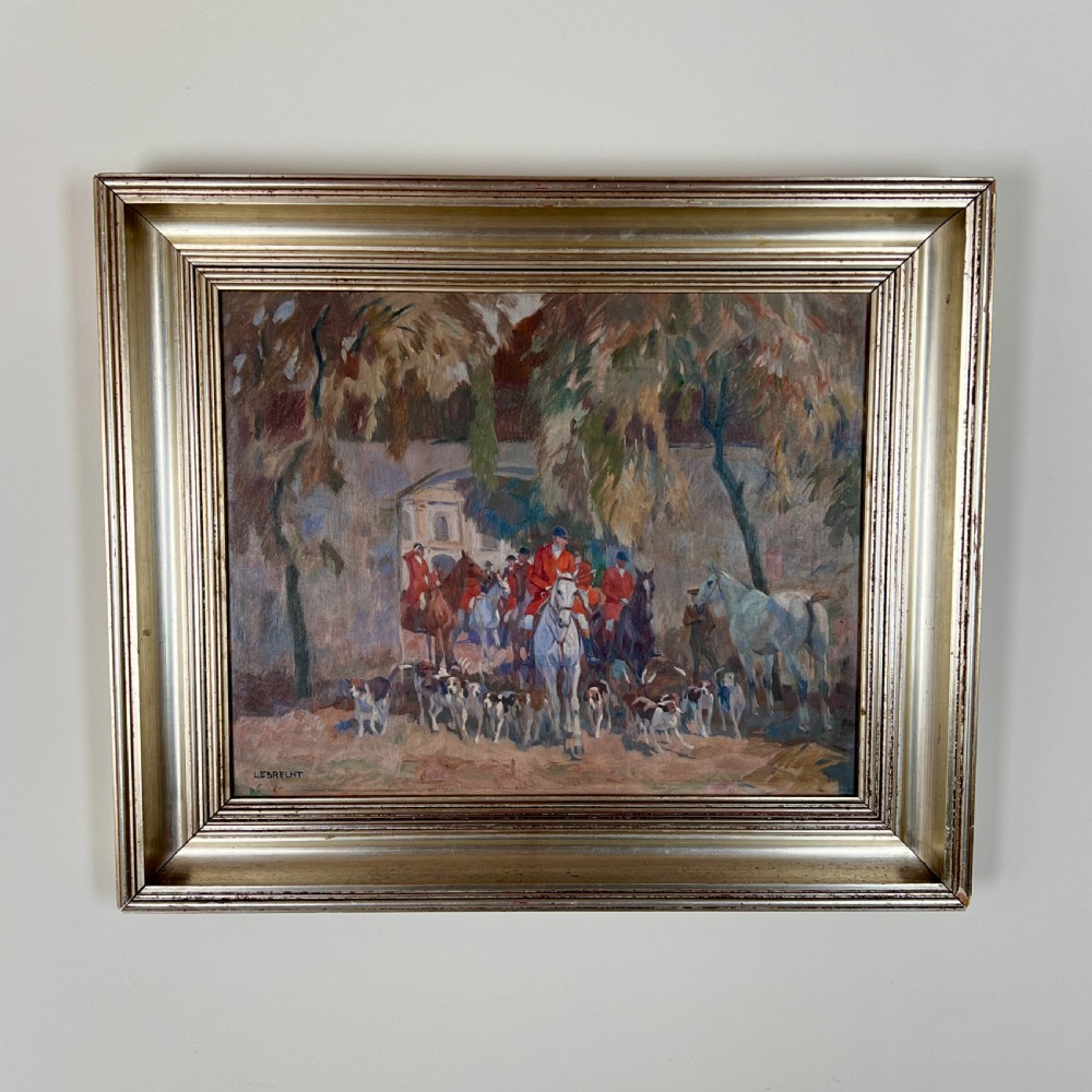 The Meet Oil Painting By Georg Lebrecht (1875 - 1945)