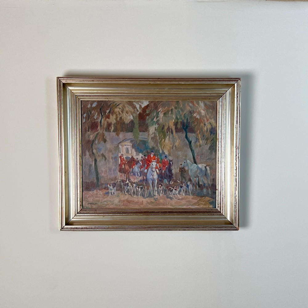 The Meet Oil Painting By Georg Lebrecht (1875 - 1945) View III