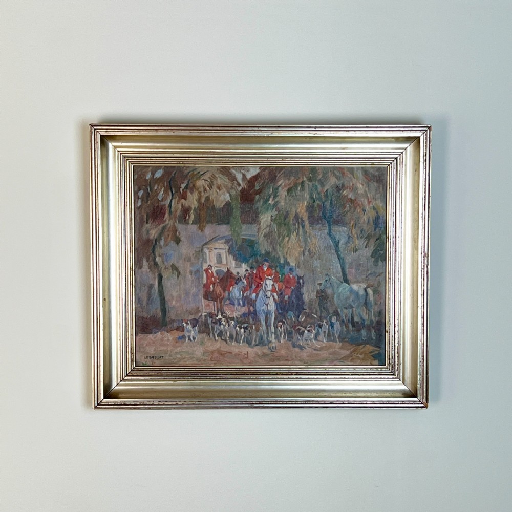 The Meet Oil Painting By Georg Lebrecht (1875 - 1945) View IV