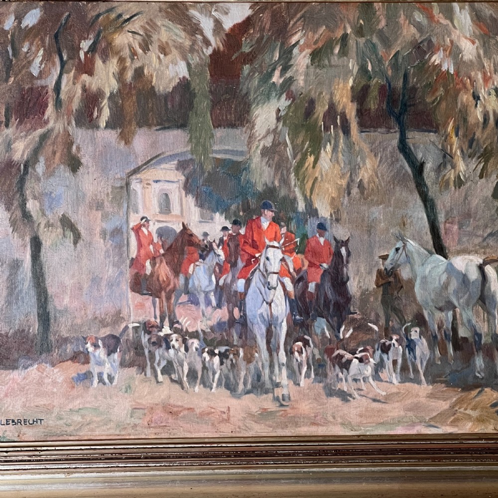 The Meet Oil Painting By Georg Lebrecht (1875 - 1945) View VI