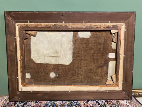 19TH CENTURY FARMLAND LANDSCAPE SIGNED OIL ON CANVAS OIL PAINTING - ADDITIONAL PHOTO 3