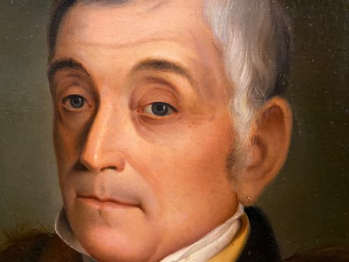 19TH CENTURY PORTRAIT OF A MASONIC GENTLEMAN OIL PAINTING - ADDITIONAL PHOTO 6