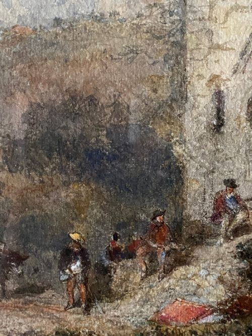 EARLY 20TH CENTURY CONTINENTAL FARMHOUSE SCENE WATERCOLOUR PAINTING - ADDITIONAL PHOTO 3