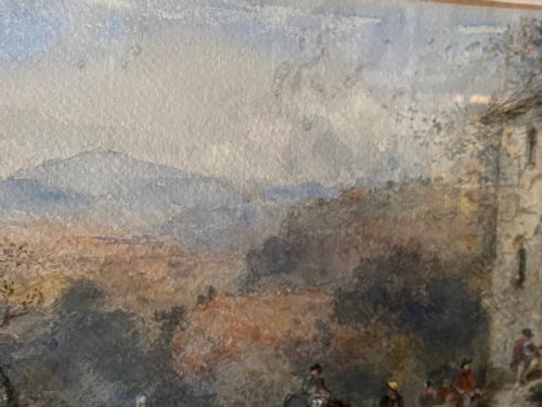 EARLY 20TH CENTURY CONTINENTAL FARMHOUSE SCENE WATERCOLOUR PAINTING - ADDITIONAL PHOTO 4