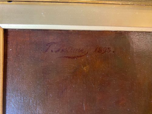 PORTRAIT OF A 19TH CENTURY BEARDED GENTLEMAN OIL PAINTING - ADDITIONAL PHOTO 1