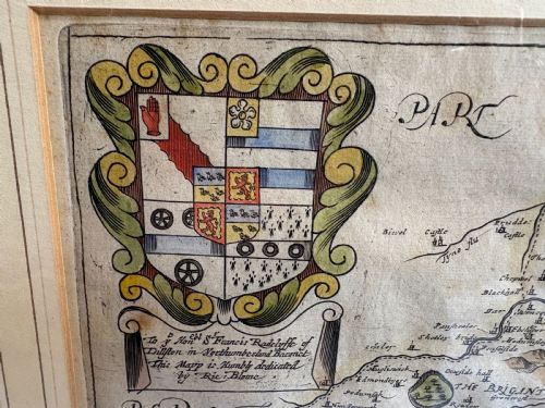 17TH CENTURY MAP OF COUNTY DURHAM BY RICHARD BLOME - ADDITIONAL PHOTO 7