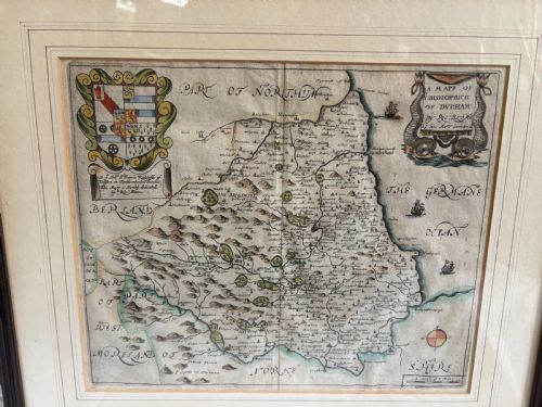 17TH CENTURY MAP OF COUNTY DURHAM BY RICHARD BLOME - ADDITIONAL PHOTO 9