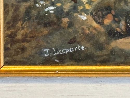 WATERCOLOUR LANDSCAPE OF FIGURES BY A LAKE BY J LAPORTE 17611839 - ADDITIONAL PHOTO 3