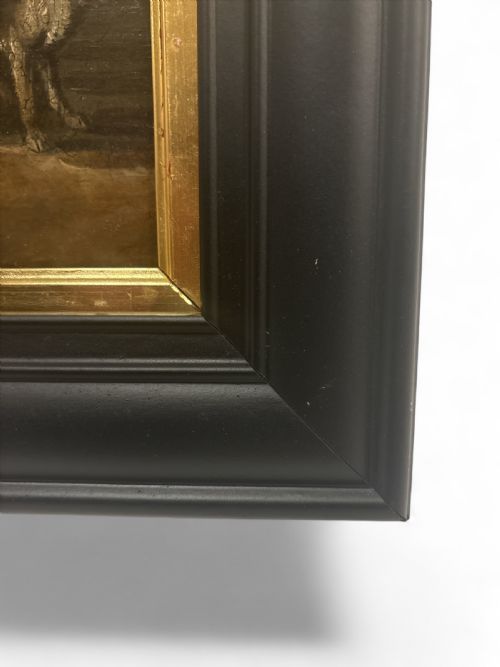 PAINTING OF A SERVANT BEING REPORTED TO HIS MASTER 19TH CENTURY - ADDITIONAL PHOTO 1