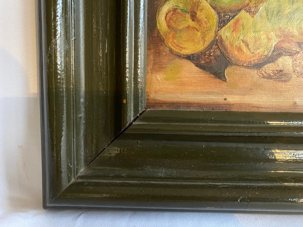 Late 19th Century Naive Still Life with Walnuts - Oil Painting View III