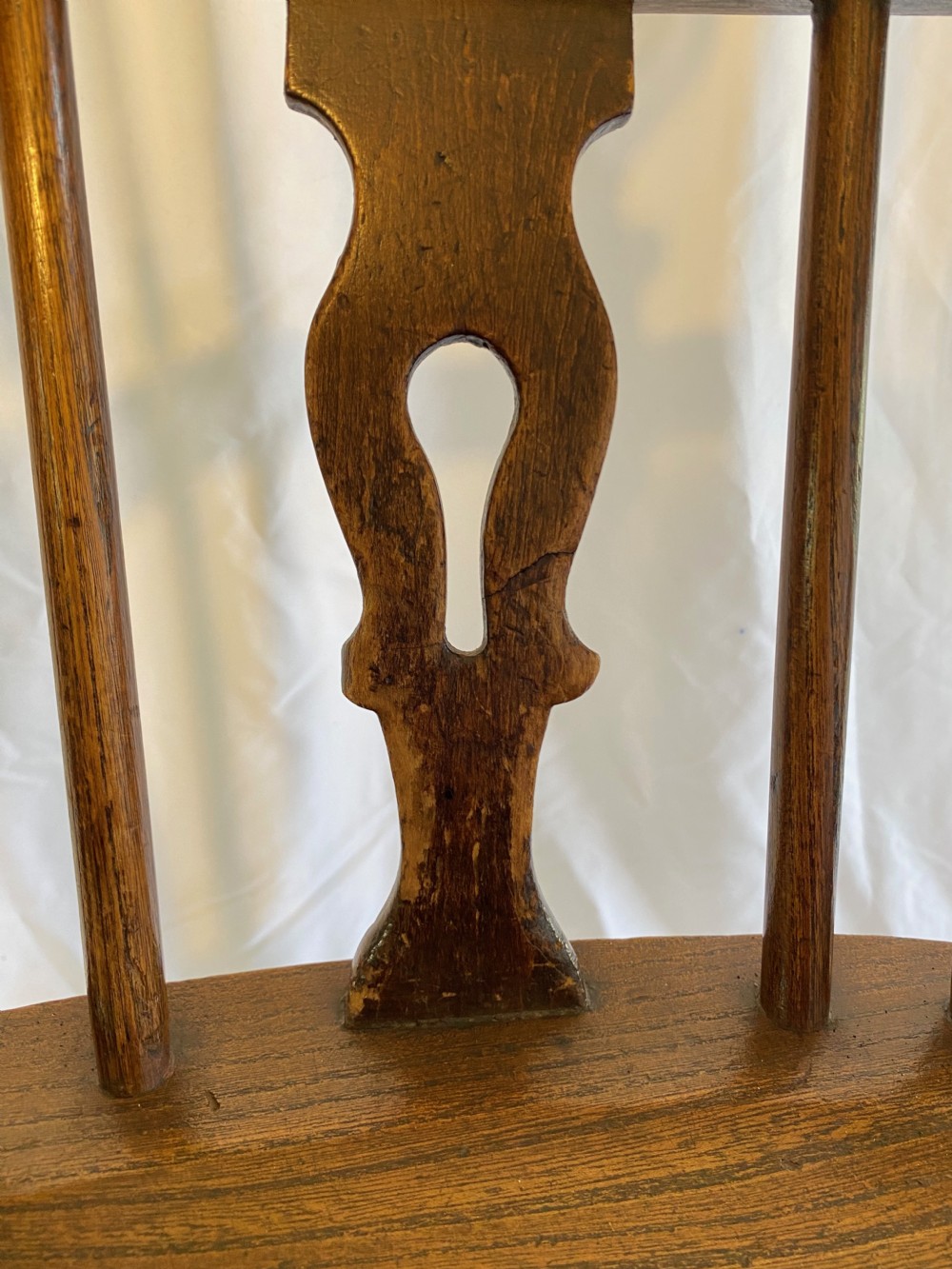 19th Century  Splat Back Elm and Ash Windsor Chair View VI