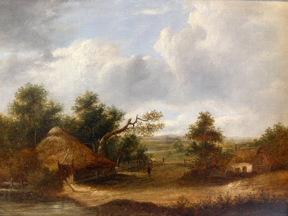  Farm Landscape, Oil on Canvas in a Gilded Frame by Pat Nasmyth 1837 View IV