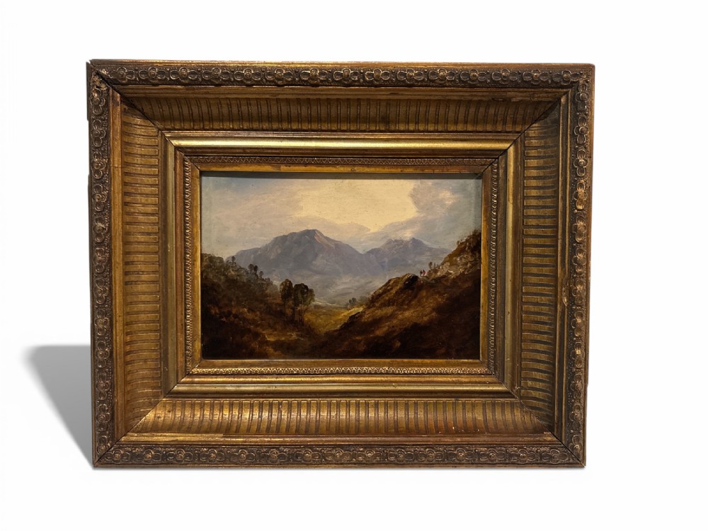 Oil Painting of Pass of Fell Over Highlands by John Wilson Eubank (1799-1847)