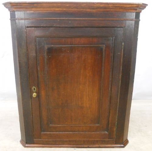 Georgian Oak Hanging Corner Cupboard