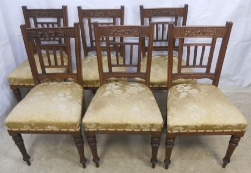Set of Six Edwardian Mahogany Dining Chairs