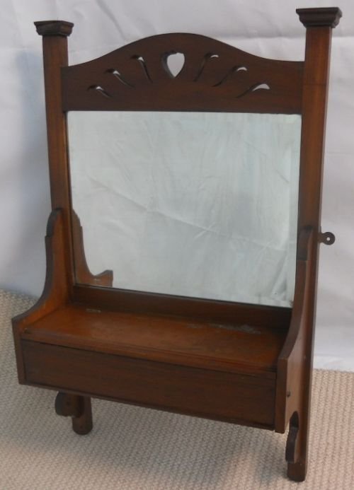 Arts & Craft Period Oak Hanging Wall Mirror