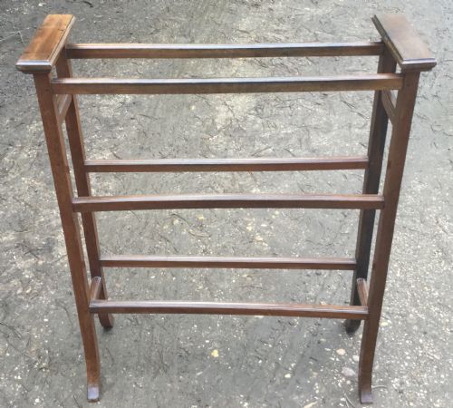 Edwardian Mahogany Towel Rail