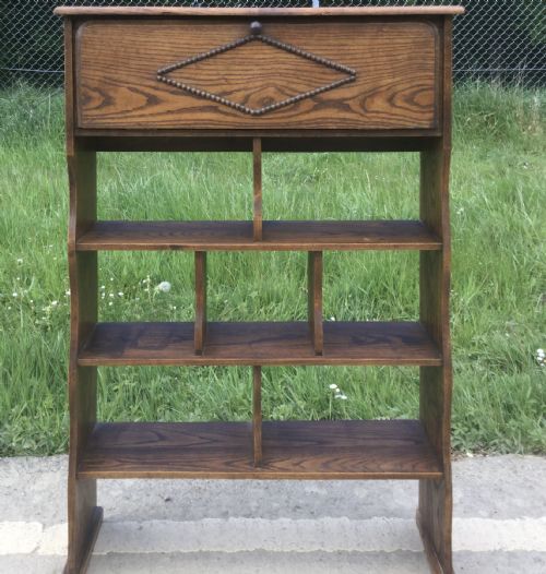 Small Oak Standing Bookshelves