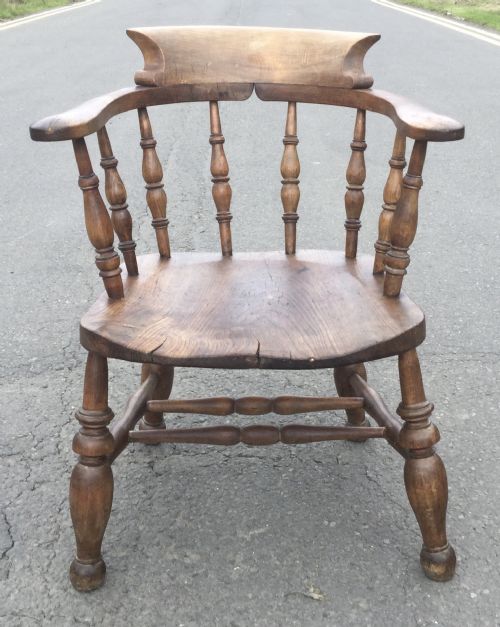 Victorian Elm Smokers Bow Armchair