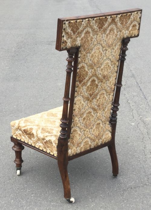 VICTORIAN UPHOLSTERED PRAYER CHAIR - ADDITIONAL PHOTO 5