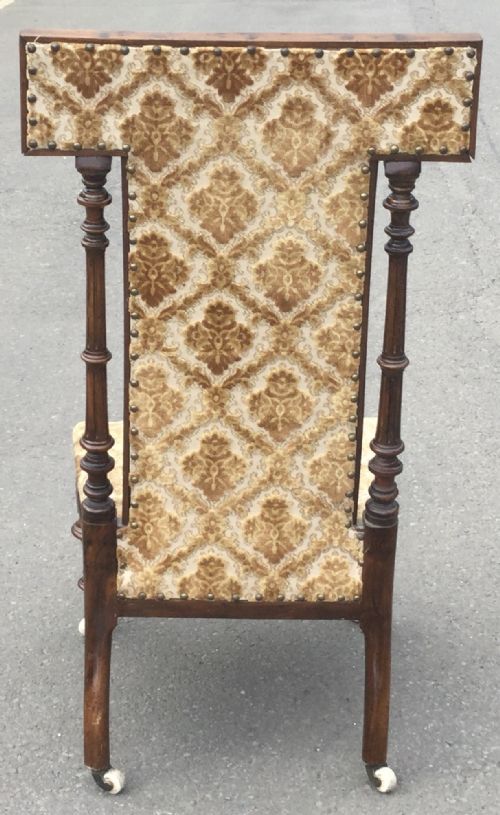 VICTORIAN UPHOLSTERED PRAYER CHAIR - ADDITIONAL PHOTO 6