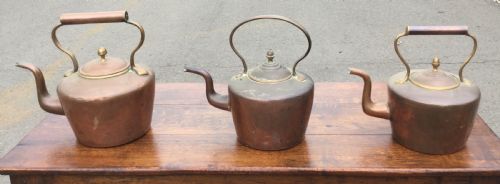 THREE VICTORIAN COPPER KETTLES - ADDITIONAL PHOTO 4
