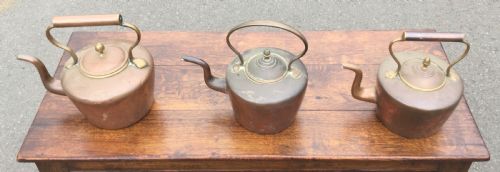 THREE VICTORIAN COPPER KETTLES - ADDITIONAL PHOTO 5