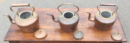 THREE VICTORIAN COPPER KETTLES - ADDITIONAL PHOTO 7