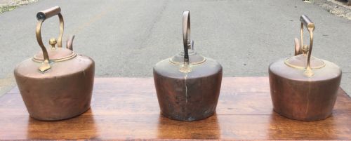 THREE VICTORIAN COPPER KETTLES - ADDITIONAL PHOTO 8