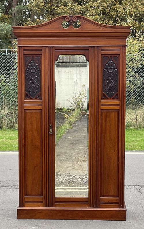 Edwardian Mahogany Single Hanging Wardrobe