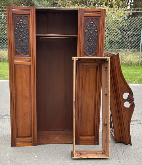 fig 1. Edwardian Mahogany Single Hanging Wardrobe