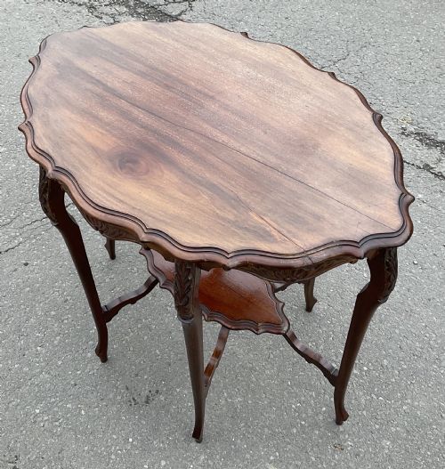 EDWARDIAN MAHOGANY OVAL OCCASIONAL TABLE - ADDITIONAL PHOTO 2