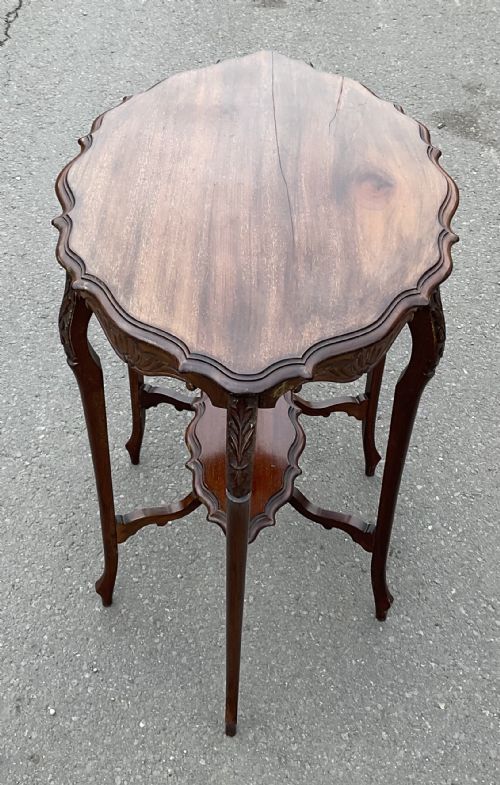 EDWARDIAN MAHOGANY OVAL OCCASIONAL TABLE - ADDITIONAL PHOTO 3