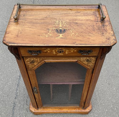 VICTORIAN WALNUT SHEET MUSIC STORAGE CABINET - ADDITIONAL PHOTO 2