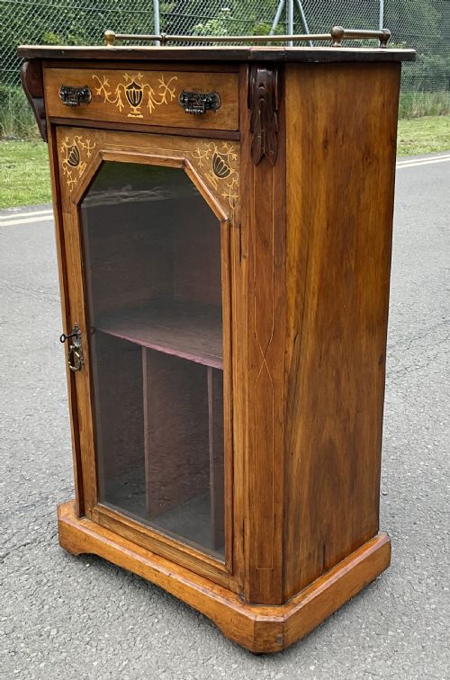 VICTORIAN WALNUT SHEET MUSIC STORAGE CABINET - ADDITIONAL PHOTO 3
