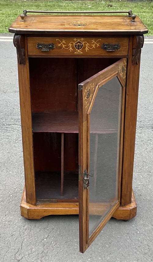 VICTORIAN WALNUT SHEET MUSIC STORAGE CABINET - ADDITIONAL PHOTO 5