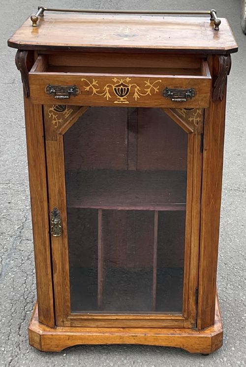 VICTORIAN WALNUT SHEET MUSIC STORAGE CABINET - ADDITIONAL PHOTO 6