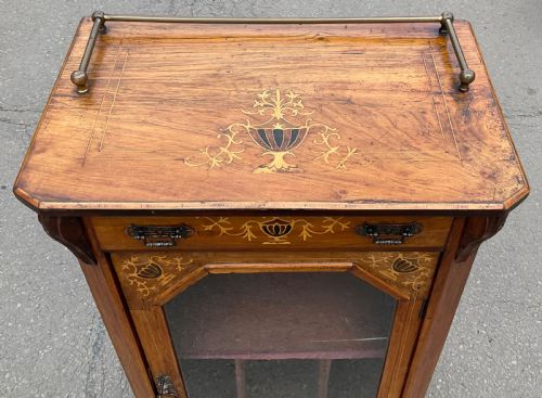 VICTORIAN WALNUT SHEET MUSIC STORAGE CABINET - ADDITIONAL PHOTO 7