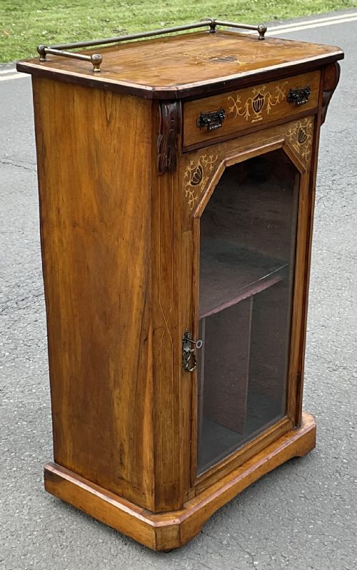 VICTORIAN WALNUT SHEET MUSIC STORAGE CABINET - ADDITIONAL PHOTO 9
