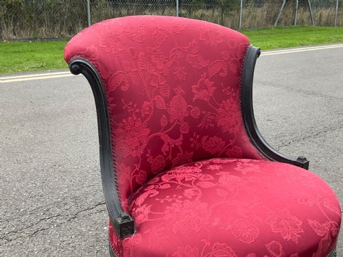 VICTORIAN AESTHETIC MOVEMENT EBONIZED NURSING CHAIR - ADDITIONAL PHOTO 2