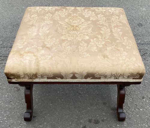 VICTORIAN MAHOGANY FRAMED DRESSING STOOL - ADDITIONAL PHOTO 1