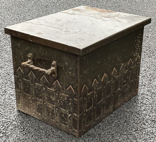 Art Nouveau Metal Coal Box